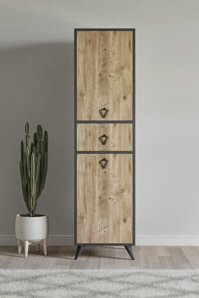 Genel Markalar Neva Çok Amaçlı Dolap Antrasit-atlantik Çam