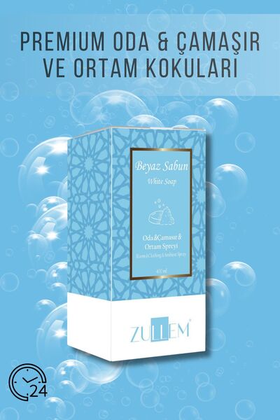 ZULLEM Beyaz Sabun Oda & Çamaşır Kokusu 400 ML