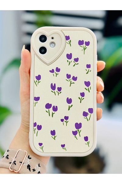 Go Aksesuar حافظة حماية للكاميرا من السيليكون الناعم متوافقة مع هاتف Iphone 11 بتصميم مطلي باللون الأرجواني