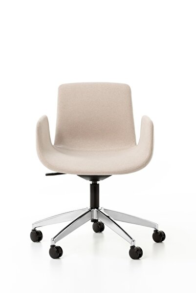 Bürotime Poly Çalışma Koltuğu, Krom Ayak & Bej