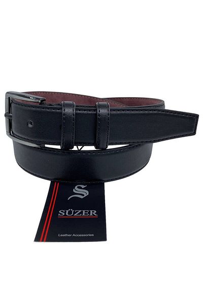 Süzer Deri حزام أطفال كلاسيكي من الجلد الصناعي مقاس 3 سم