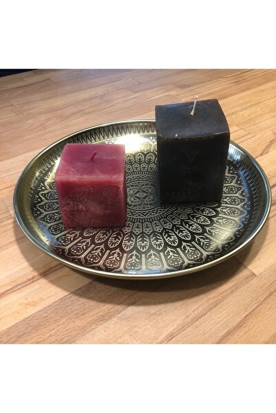 VonaHome Gold Colored Mandala Design Decorative Metal Plate -Ø30Cm