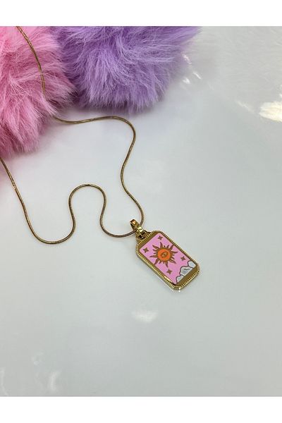 ilvesa shop 100% Stainless Steel Necklace with Tarot Pattern