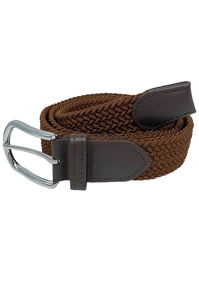 Süzer Deri Καφέ ελαστική εύκαμπτη ζώνη πλεξίματος Unisex - 8500-9