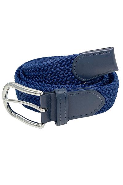 Süzer Deri Curea tricotată unisex elastică flexibilă albastru bleumarin - 8500-5