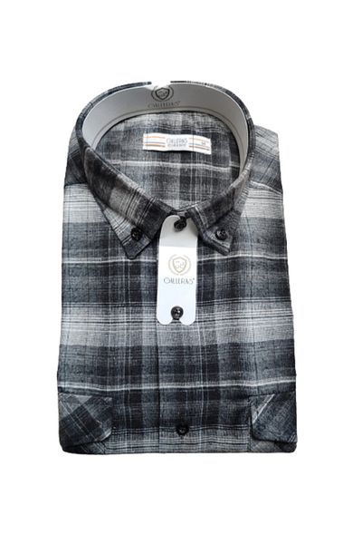 Ünal Giyim Πουκάμισο Battal Winter Wool Dad - Plus μέγεθος 2xl.3xl.4xl