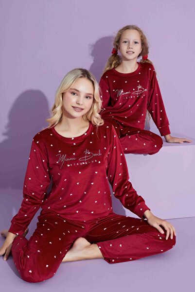 MEBA Kadın Anne-kız (KOMBİNİ KENDİNİZ YAPIYORSUNUZ) Fransız Kadife Pijama Takımı
