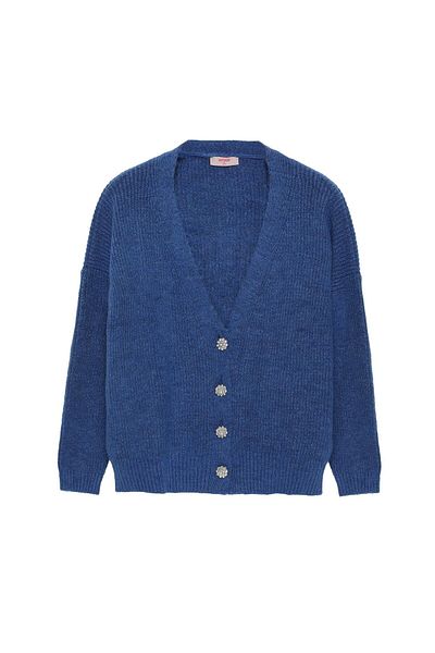 Quzu Tricotaj Cardigan - Detaliat cu nasturi