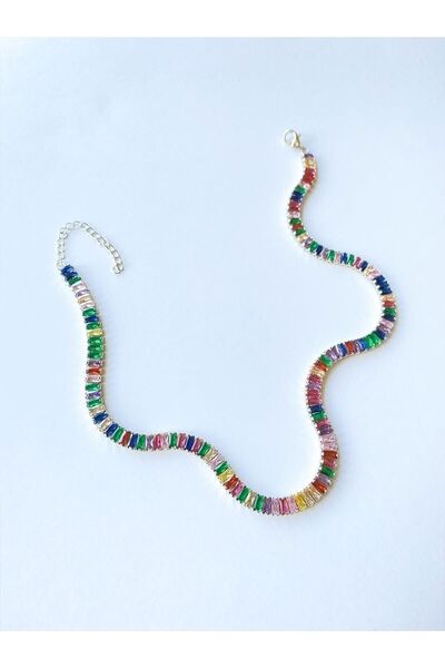 Somis Atelier Renkli Baget Taşlı Su Yolu Choker