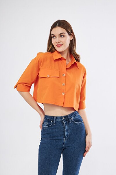 Yıldızistan Ženska Skraćeni kroj Sa džepovima kratka majica od kvalitetnog te...