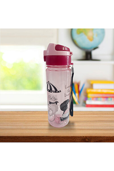 AHİR TİCARET 550 ml First Teaching Water Bottle for Children with Straw