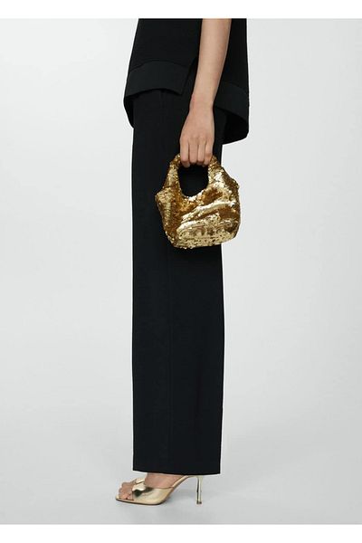 MANGO Woman Wide Leg Draped Pants