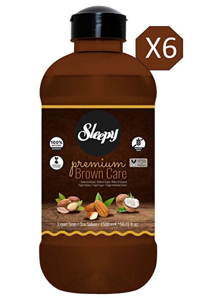 Sleepy Premium Brown Care Sıvı Sabun 1500 Ml X 6 Adet