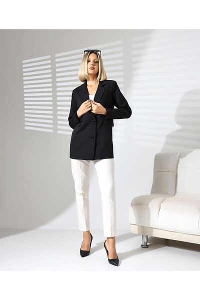 aytenli Μακρύ Oversize Blazer - Δύο κουμπιά