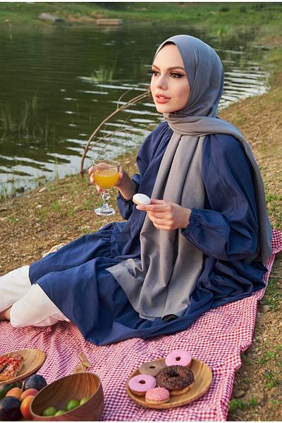 Mides scarf Cotton Jazz Shawl Smoked