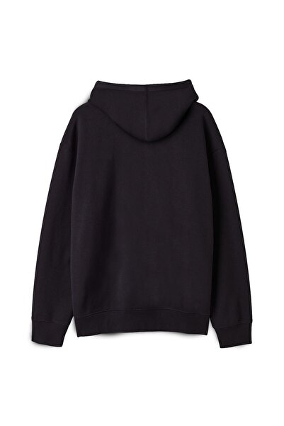 Ghedto Unisex Big Plan Oversize Hooded Hoodie Μαύρο