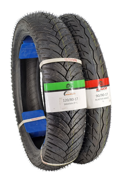 MARUTİ TYRES MOTOR LASTİK 120/80-17 VE 90/90-17 TL (TUBELESS - DUBLEKS) TAKIM
