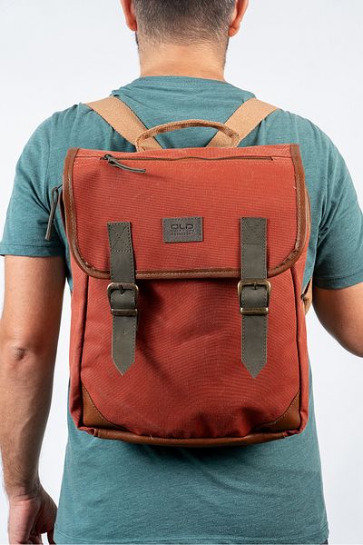 Old Cotton Geantă de călătorie și laptop din pânză ceară, model Kuito 7190