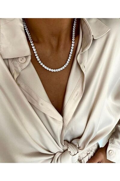 duygubasdagjewelry Kalın Taşlı Gümüş Kaplama Çelik Dönme Yapmaz Su Yolu Zirko...