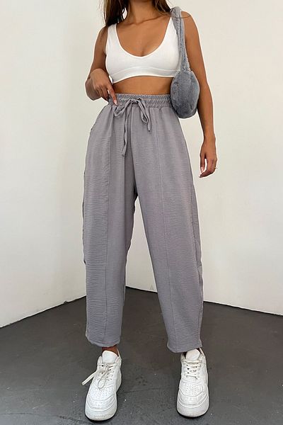 Sun Victoria Women's Gray Aerobin Shalwar Trousers