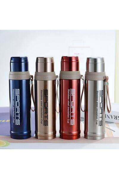 ErginGroup 750 Ml Taşınabilir Paslanmaz Çelik Termos 0,75 Litre