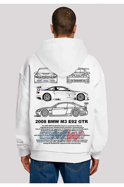swOzz Bmw E92 M3 Printed Unisex Oversize Sweatshirt - 3 Thread Thick Winter Hoodie