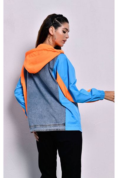 İLKCET MODA Colorful Denim Mix Women's Jacket