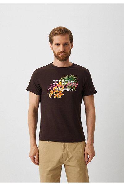 Iceberg ICE3MTS02 Κοντομάνικο μπλουζάκι casual - καφέ