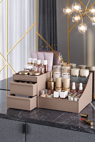 Pufwin Home منظم أدراج منظم لمكياج كريمات العطور ومستحضرات التجميل من إليجانس Xl