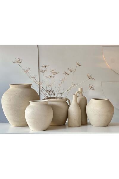 Allegorie.Co Dokulu Mat Vazo Koleksiyonu 6lı Set