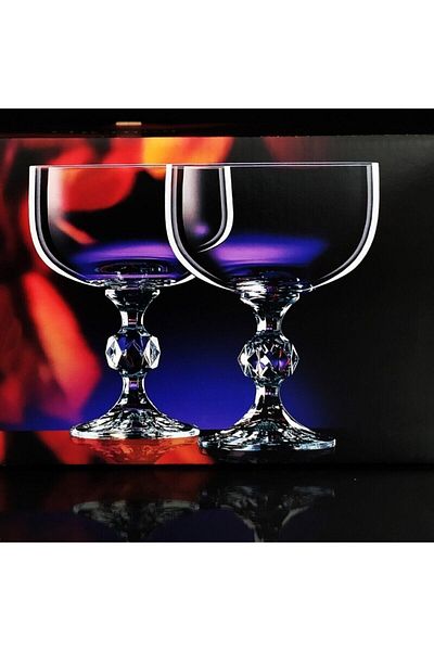 BOHEMİA CRYSTAL Bohemia Crystal Glass Ice Cream Bowl Simple 6 Pieces 200cc