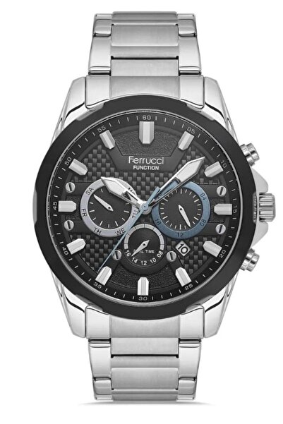Ferrucci Çelik Fonksiyonları Aktif Takvimli Spor Model Erkek Kol Saati