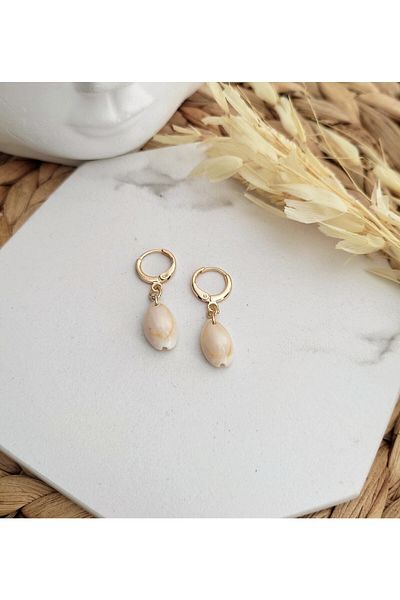 HALHALMILL Sea Shell Hoop Earrings