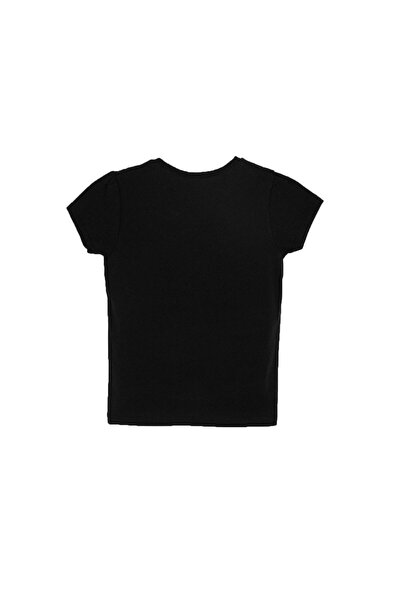 CHN KİDS Μαύρο μπλουζάκι με κοντό μανίκι και λαιμόκοψη ποδηλάτου, Βαμβάκι τεμ...