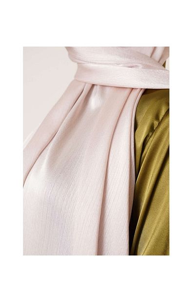 Octopus Evening Dress Janjan Shiny Satin Textured Hijab Evening Dress Chiffon Shawl