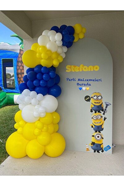 Partimalzemeleriburada Minions Çizgi Film Doğum Günü Balon Seti 60'lı