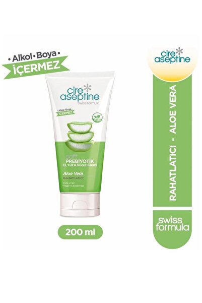 CIRE ASEPTINE Soft Prebiyotik Aloe Vera El,Yüz ve Vücut Kremi 200 Ml