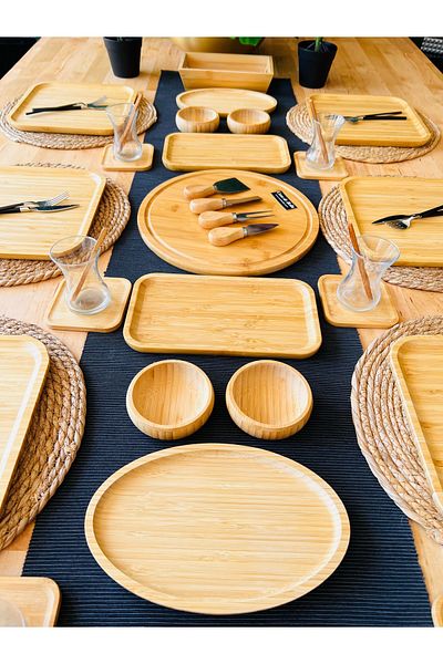 CASA DE BELLA 12 Person Bamboo Breakfast Set - 71 Pieces