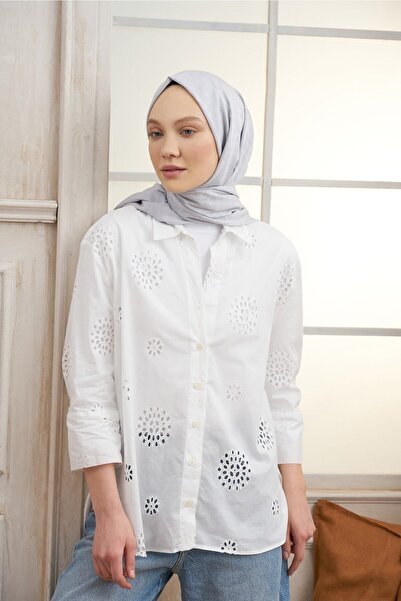 ARMANDA New Season Houndstooth Patterned Shawl - Perla Series Minimal Pattern Stylish Shawl Hijab Scarf