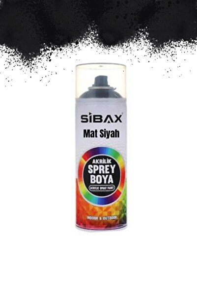 Sibax Akrilik Sprey Boya Mat Siyah 400 ml