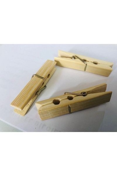 BALSA 20 Pieces - Bamboo Pegs, Wooden Pegs, Wooden Pegs - Laundry Pegs Beehome