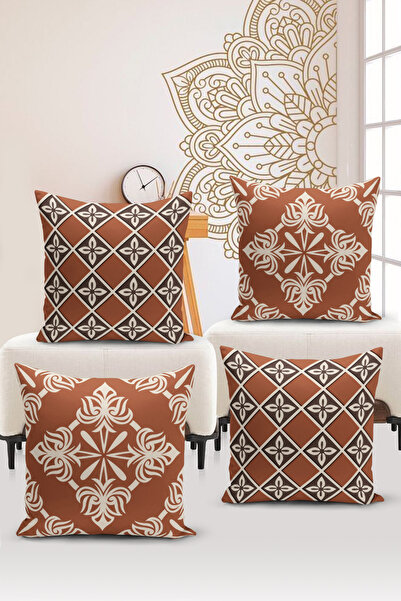 Bertille Home Набір чохлів для подушок з 4 штук - цифровий друк, двосторонній...