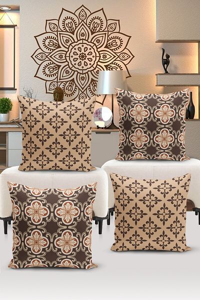 Bertille Home Комплект от 4 калъфки за възглавници - дигитален печат, двустранни, серия Classic