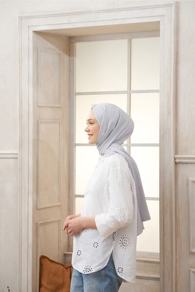 ARMANDA New Season Houndstooth Patterned Shawl - Perla Series Minimal Pattern Stylish Shawl Hijab Scarf