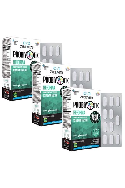 Zade Vital Probiotic Reforma - 3 Boxes of 90 Capsules