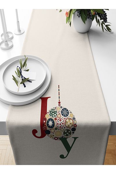 Bertille Home New Year's Series - 140X40 cm Digital Printed Christmas Runner