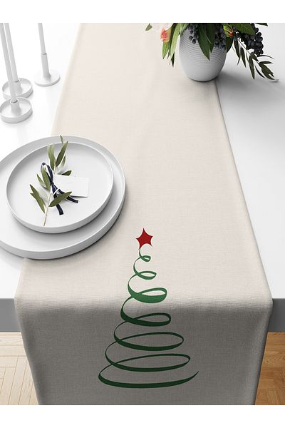 Bertille Home New Year's Series - 140X40 cm Digital Printed Christmas Runner