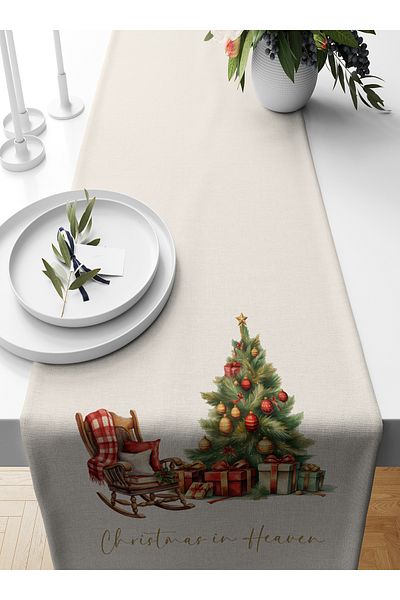 Bertille Home New Year's Series - 140X40 cm Digital Printed Christmas Runner