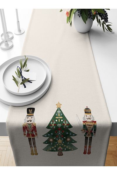 Bertille Home New Year's Series - 140X40 cm Digital Printed Christmas Runner