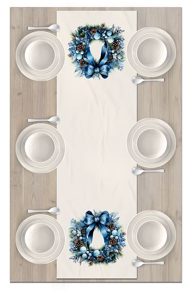 Bertille Home New Year's Series - 140X40 cm Digital Printed Christmas Runner